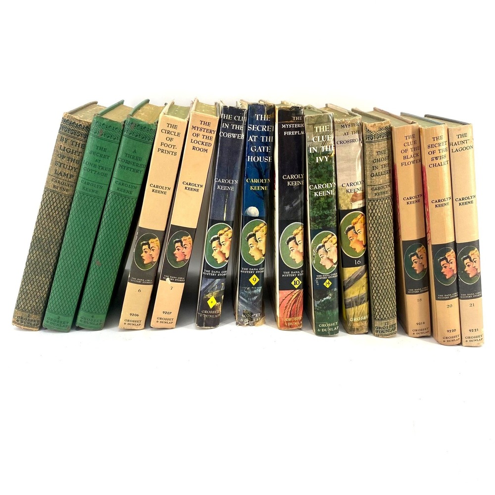 Vintage Dana Girls Mystery Stories Carolyn Keene Grosset & Dunlap Lot of 14